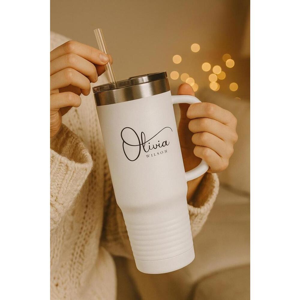 Custom Personalized Tumbler, 40oz | Holiday & Birthday Gift | Custom Gift